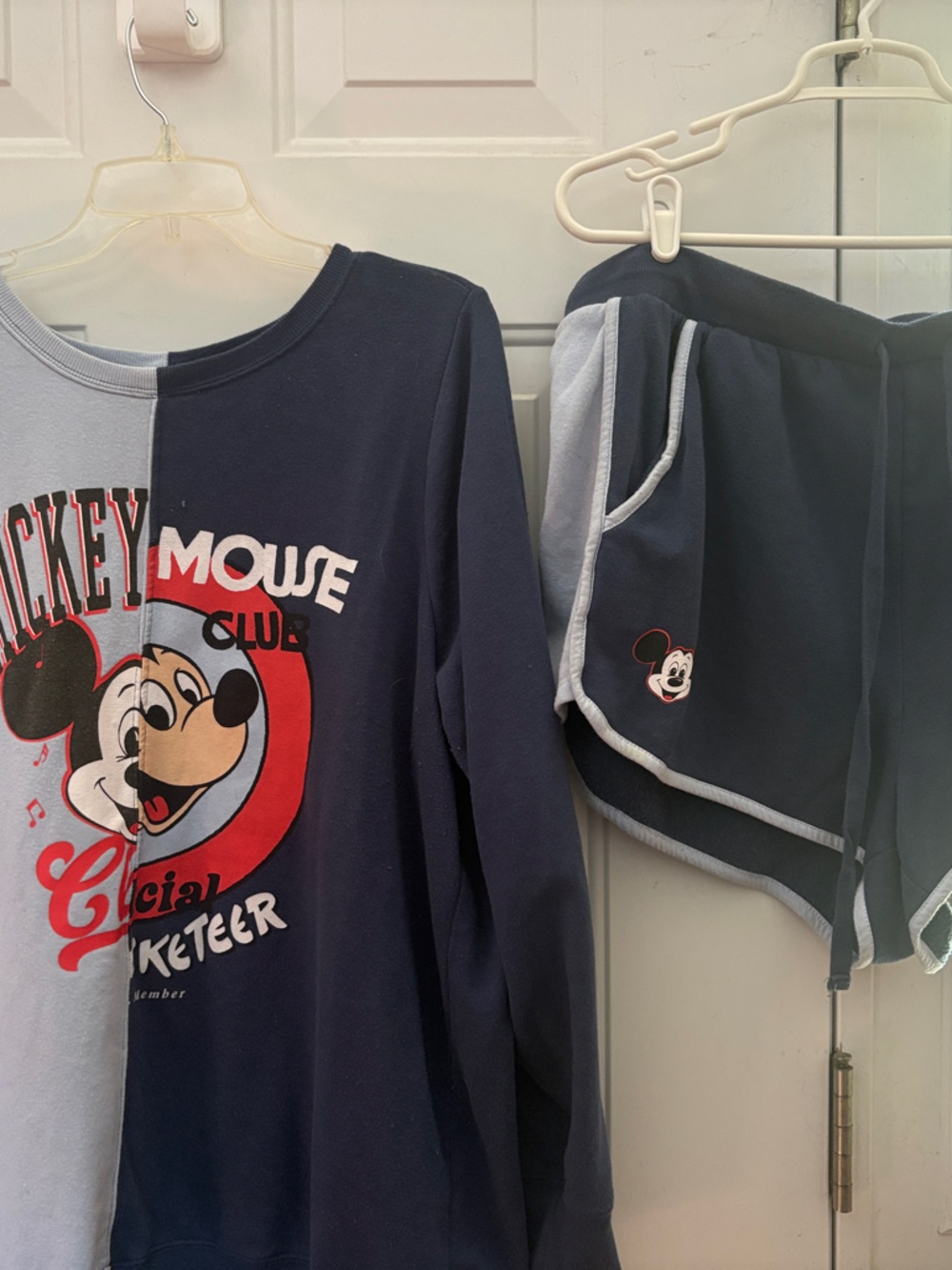 Women’s Disney Mickey Mouse Two-Tone Navy and Light Gray short Set